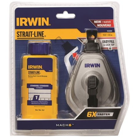 IRWIN Industrial 1932889 100 ft. Mach 6 Chalk Reel & Chalk Combo IR387942